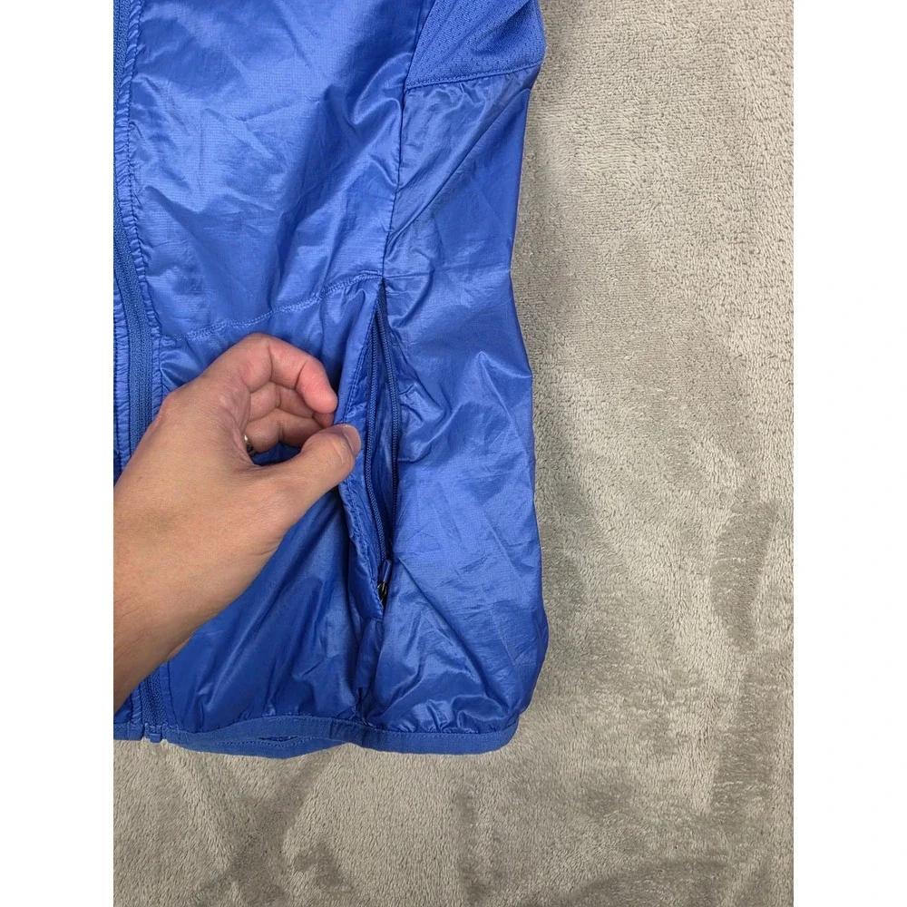 Nike Aeroloft Poly Fill Running Vest Womens XS Blue Full Zip Lightweight